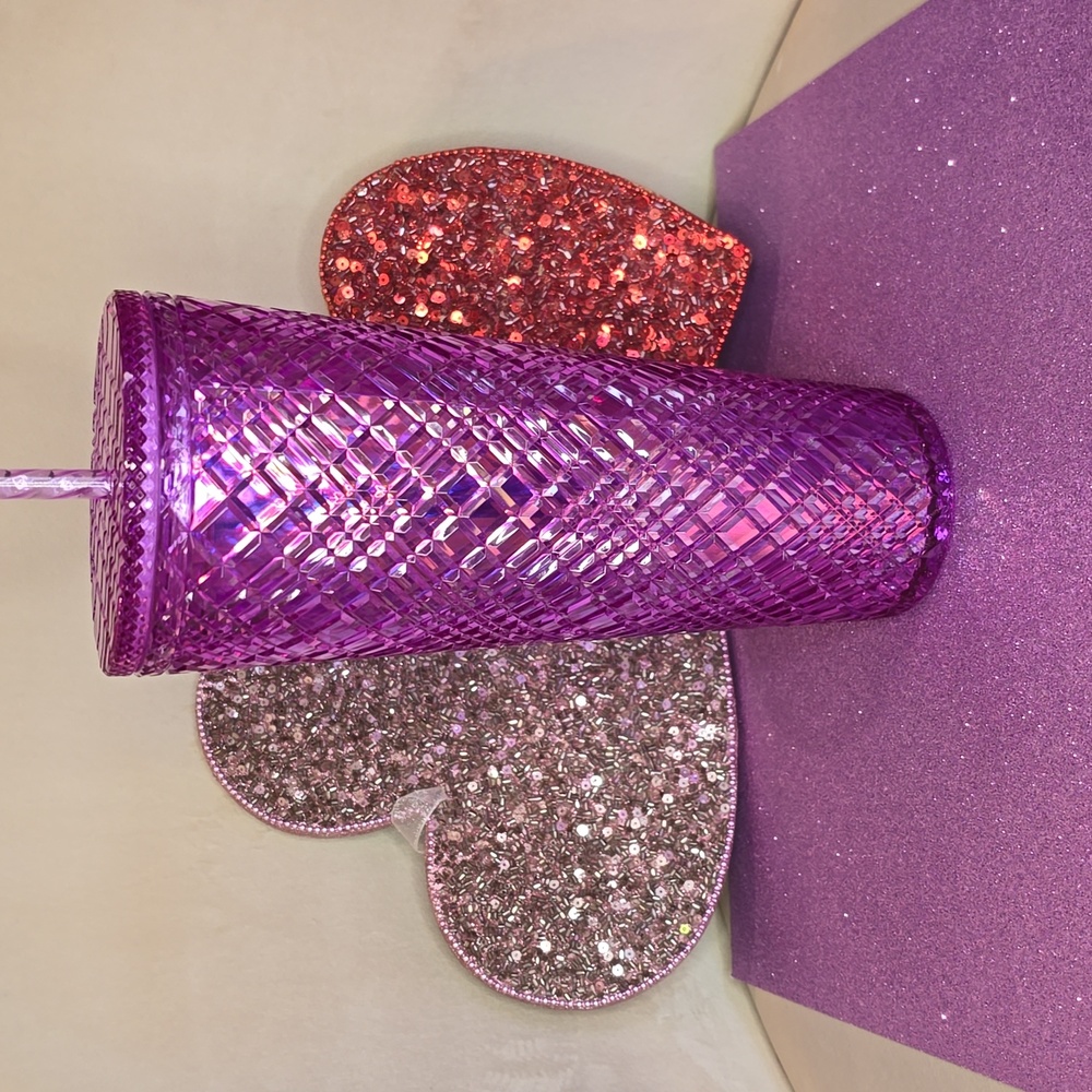 Starbuck 💖💜NWOT💜💖 Beautiful Purply Pink Iridescent Gemstone Tumbler!💖💜💖💜 - Picture 8 of 12